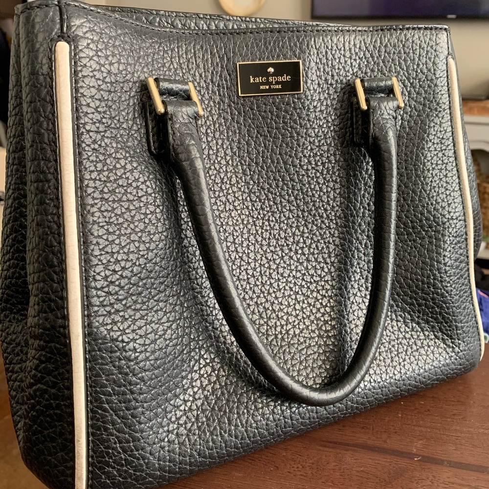 Black Leather Kate Spade Bag